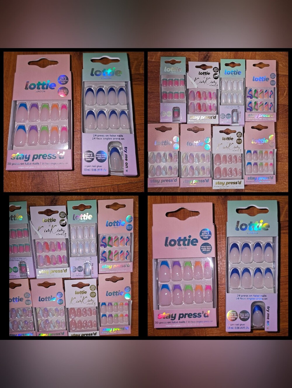 PRESS ON NAILS 10 PACKS Lottie London Press NEW BUNDLE DISCONTINUED